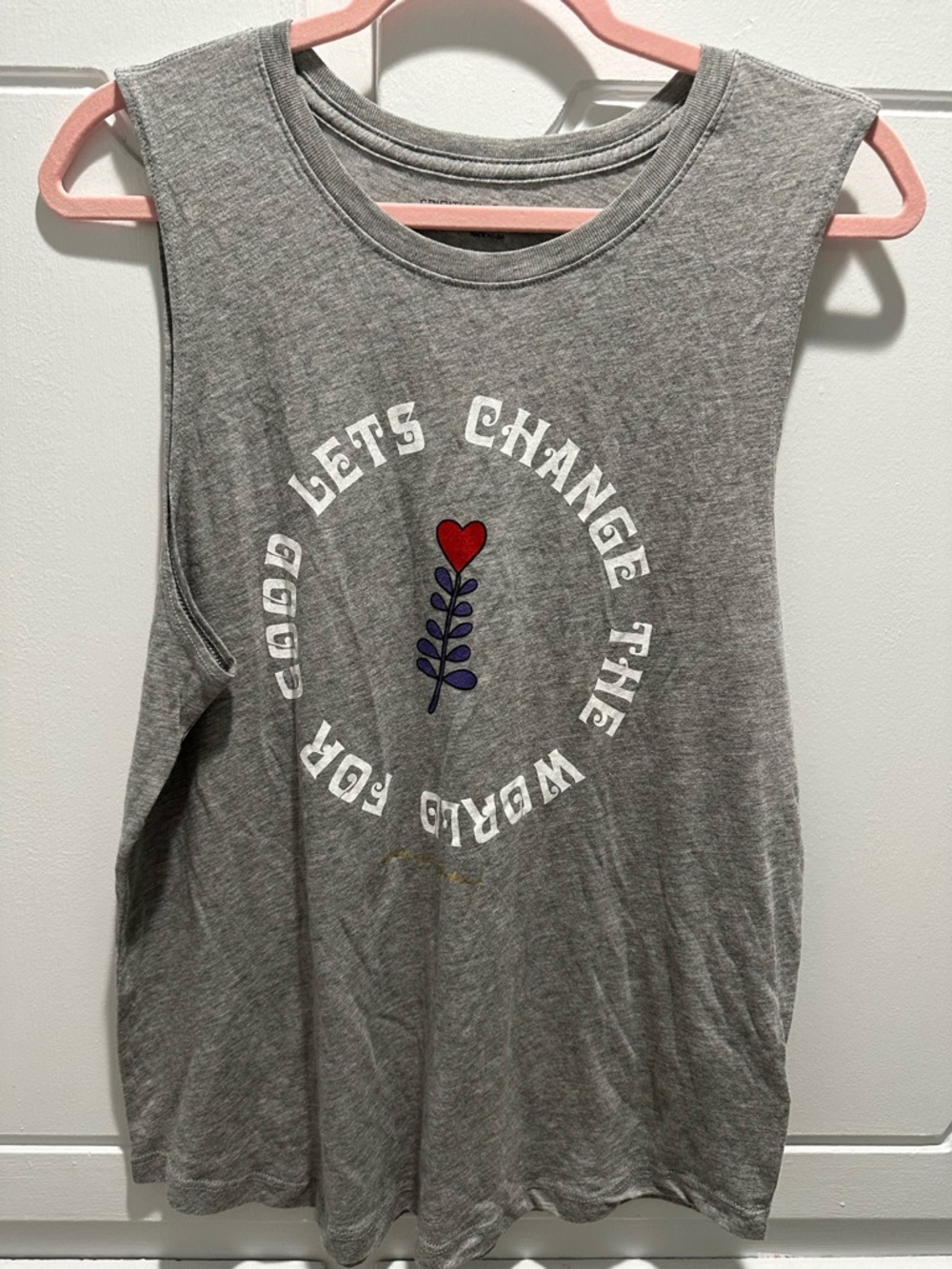 NWOT-Spiritual Gangster Lets Change the World Muscle Tank